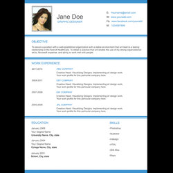 Sublime Simple Single Page Resume By Cart