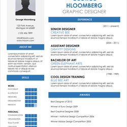 Free One Page Resume Templates Download Creative Google Docs Template