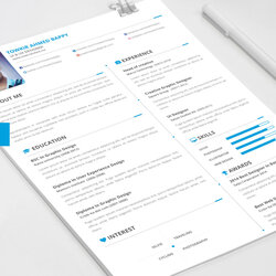 Outstanding Single Page Resume Template Free In Illustrator Designs