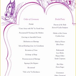Supreme Free Wedding Program Template That Can Printed Of Booklet Best Printable Templates