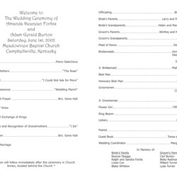 Spiffing Wedding Program Template Inside Info