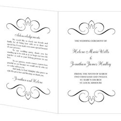 High Quality The Best Wedding Program Template Free Ideas On Microsoft Templates Programs