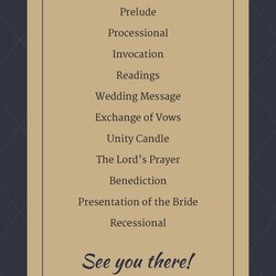 The Highest Standard Traditional Wedding Program Template In Adobe Illustrator