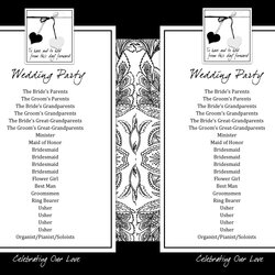 Magnificent Printable Wedding Program Examples Templates Template Mb