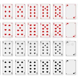 Outstanding Free Printable Playing Cards Template Set Empty Blank Your Design Poker Kit Sample Game Vector