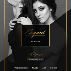 Spiffing Free Elegant Fashion Flyer Template Graphics Layout Brochure Visit