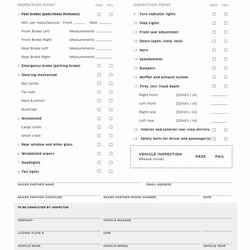 Matchless Vehicle Inspection Form Template Fresh Download Checklist