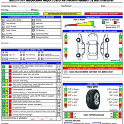 Free Printable Vehicle Inspection Form Download Repair