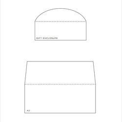 Superlative Square Flap Envelope Liner Template Card No Nu