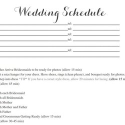Outstanding Wedding Itinerary Template Business Mentor Schedule Templates Info Free And