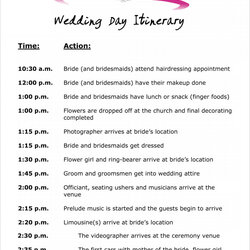 Legit Wedding Itinerary Template Download Free Documents In Agenda Sample Templates Business Expert