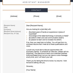 Very Good Cover Letter Template Word Templates For Your Resume