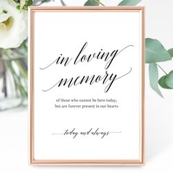 Exceptional Printable In Loving Memory Template Free Templates