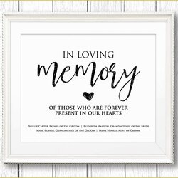 Terrific In Loving Memory Template Free Wedding Editable Text Sign Printable Personalize Instant Names