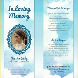 Capital In Loving Memory Bookmark Template Free Of Memorial Funeral Bookmarks Word Templates