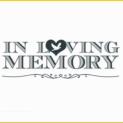 Splendid In Loving Memory Template Free Word Memorial Navigation Post Of Art