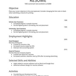 Terrific Templates You Can Download For Free Simple Resume Sample Examples Template Job Samples Example