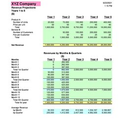 Exceptional Simple Financial Projections Templates Excel Word Template Scaled
