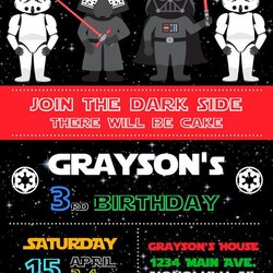 Wonderful Free Star Wars Birthday Invitations Printable Invitation Os Wording Space