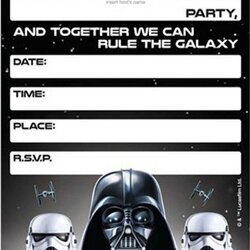 Eminent Free Printable Star Wars Birthday Invitations Template Updated Invitation Templates Jedi Last Party