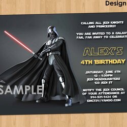 Splendid Star Wars Invitation Party Invitations Birthday Vader Darth Invites Invite Printable Templates Cards