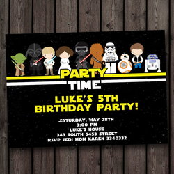 Free Star Wars Birthday Invitations Printable Invitation Cute