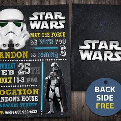 Excellent Star Wars Invitation Card Invite Birthday Party