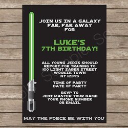 Star Wars Birthday Party Invitation Printable Template Editable Instant Adobe Personalize Reader Children