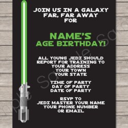 Preeminent Star Wars Party Invitations Template Printable Birthday Invites Invitation Green Blue Red