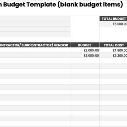 Very Good Free Construction Budget Templates For Download At