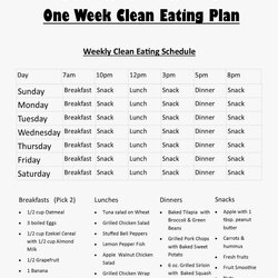 Wizard Diary Of Fit Mommy One Week Clean Eating Plan Meal Healthy Diet Plans Menu Weight Schedule Family