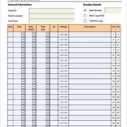 Superlative Electrical Panel Label Template Printable Templates Schedule Excel Circuit Breaker Directory