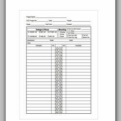 Excellent Printable Electrical Panel Schedule Template Templates Siemens Download