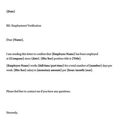 The Highest Standard Employment Verification Letter Samples Free Templates Sample Template Verifying