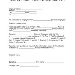 Magnificent Employee Verification Letter Template Employment Awful Inspirations