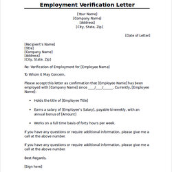 Smashing Employee Verification Letter Template Business Employment Sample Letterhead Letters Job Company