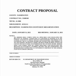 Terrific General Contractor Proposal Template Beautiful Sample Contract Estimate Documents