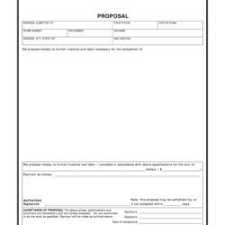 Wonderful Contractor Proposal Template Fill Online Printable Blank Large