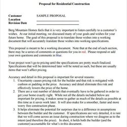 Fine Bid Template For Contractors Elegant Sample Contractor Proposal Proposals Agreement Estimating