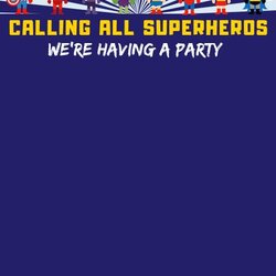 Marvelous Free Printable Superhero Invitations Birthday