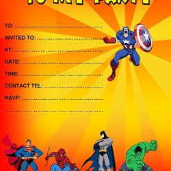 Exceptional Tips Easy To Create Superhero Party Invitations Ideas Charming Design