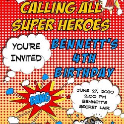Sublime Superhero Invitation Party Invitations Birthday