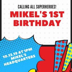 Swell Superhero Birthday Invitation Template Beautiful Customize Invitations
