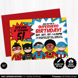 Admirable Superhero Invitation Template Business Ideas Superheroes Sizing Intended Printable Comic For