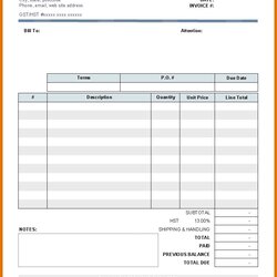 Sublime The Cool Free Printable Invoice Template Word Blank