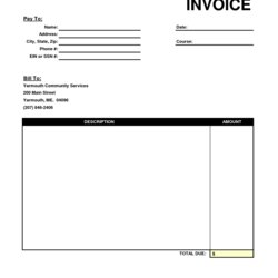 Outstanding Simple Invoice Template Excel Pulp Example