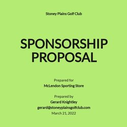 Superlative Free Sports Proposal Templates Edit Download Template Sponsorship Golf Basic Printable Team