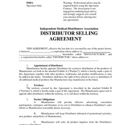 Tremendous Exclusive Image Of Distributor Agreement Sample Contract Template Distribution Templates Word Top