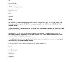 Brilliant Download Sample Sole Agent Agreement Letter Templates