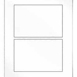 Blank White Card With Two Squares On It